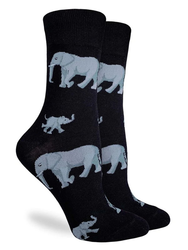 Women's Elephant Family Crew Sock