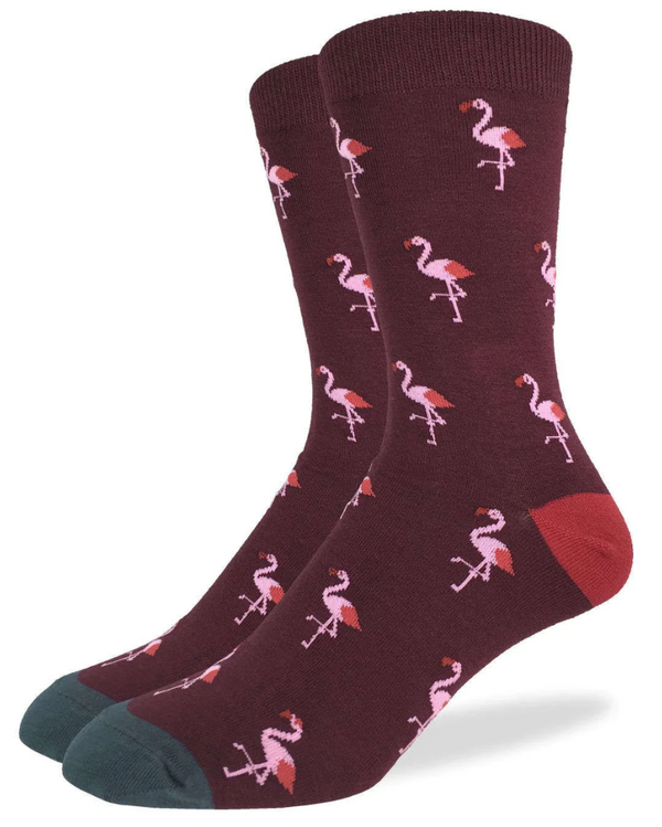 Men's Pink Flamingo Party Crew Sock