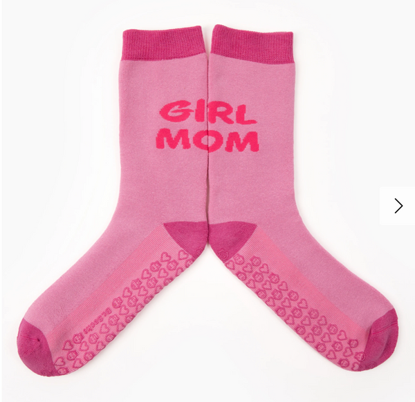 Dr Socko Girl Mom Non Slip Crew Socks -Small