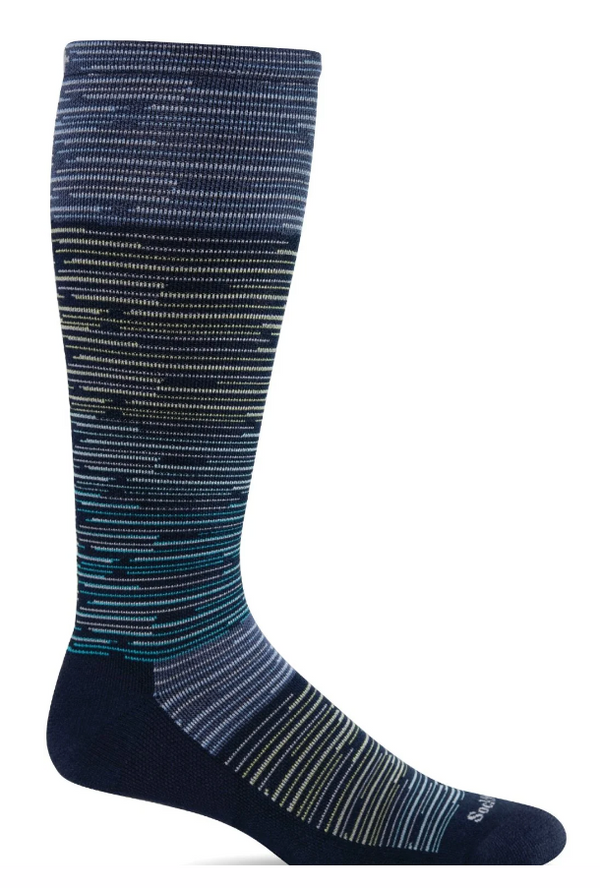 Compression Sock Digi Space Dye - Navy -Large/Extra Large