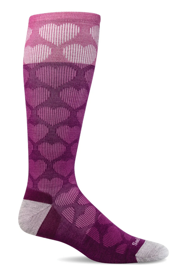 Compression Sock Heart Throb -Violet -Medium/Large