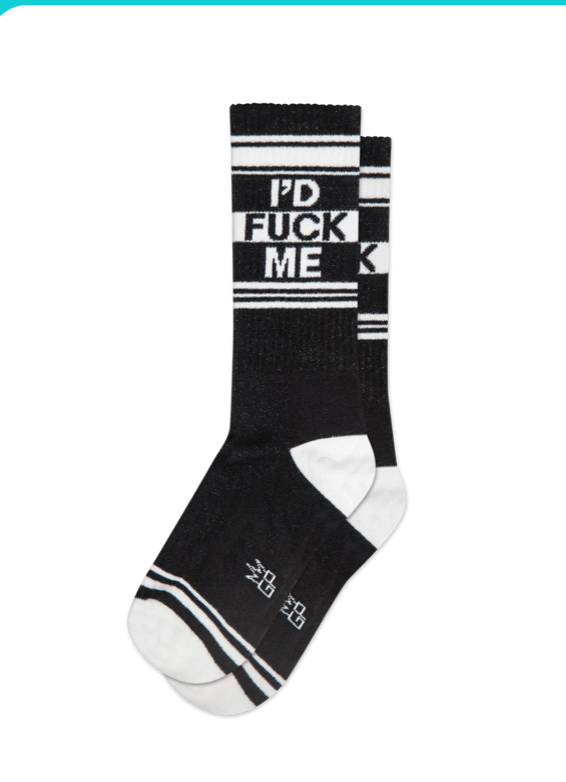 I'd Fuck Me Crew Sock -Black ^