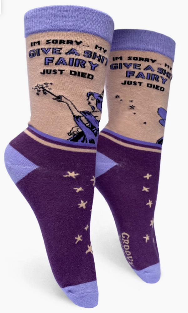 Women's Give A Shit Fairy Crew Sock