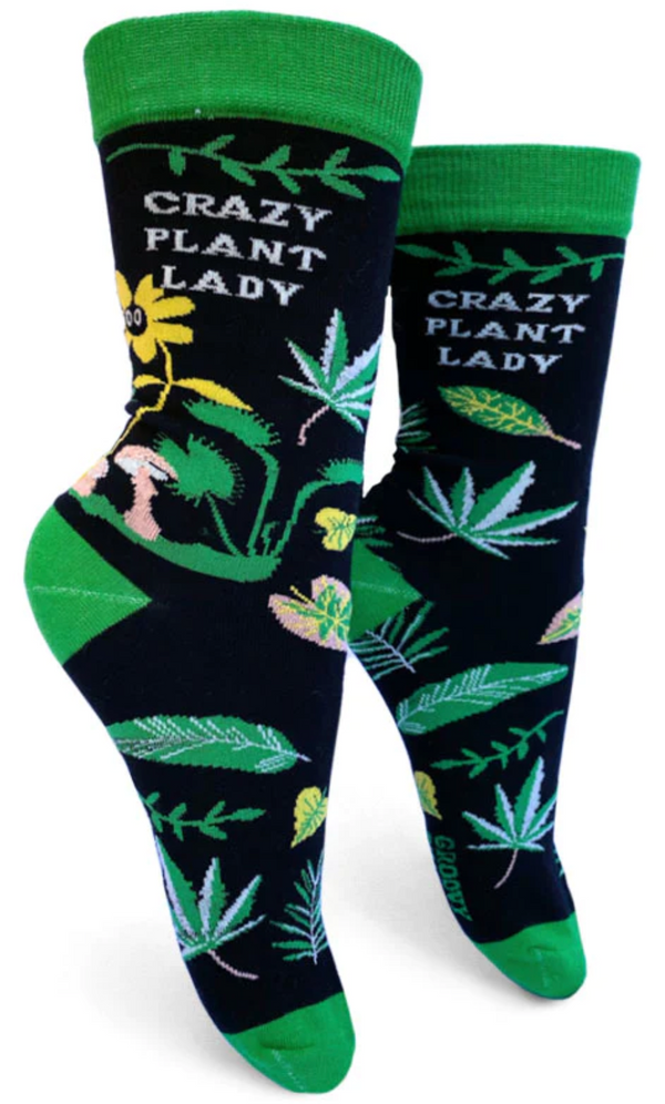 Women's Crazy Plant Lady Crew Sock