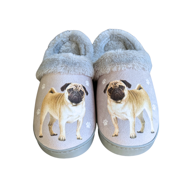 Snuggs Pug Slipper - Comfy - Pet lovers: Large