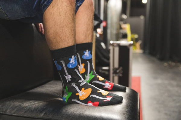 Men's Electric Guitars Socks: Shoe Size 7-12