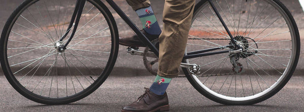 Cycling Around - Biking Themed Fine Men's Socks