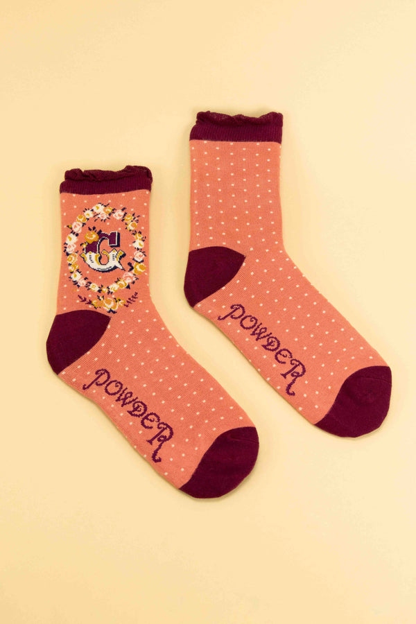 A-Z Alphabet Monogram Letter Ankle Socks: G