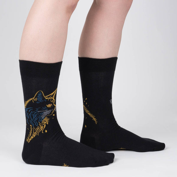Men's Night Cat Crew Sock