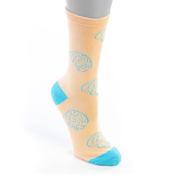 Brain Print Crew Socks