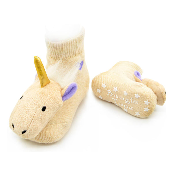 Golden Unicorn Boogie Toes Rattle Socks: 1 - 2 Y