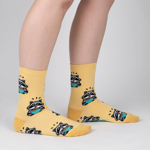 Women's I Just Love Raccoons and Ramen, OK? Crew Sock