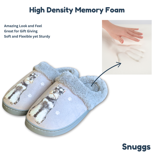 Snuggs Schnauzer Slipper - Comfy - Pet lovers: Large
