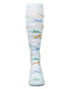 Memoi Airplanes Bamboo Compression Socks: Light Blue / 10-13