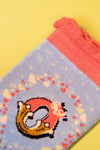 A-Z Alphabet Monogram Letter Ankle Socks: O