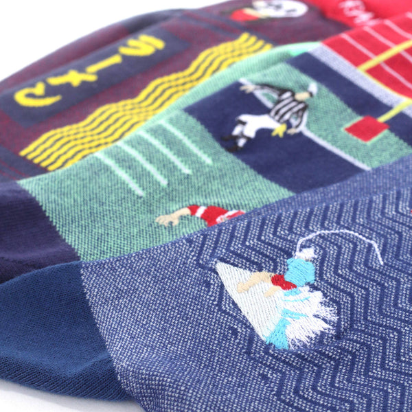 Screwball - Baseball Themed Embroidered Pima Socks