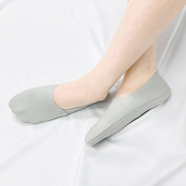 No Show Non Slip Premium Socks -Gray -Large