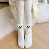 Cute Animal Print Towel Socks -BROWN BEAR / One Size
