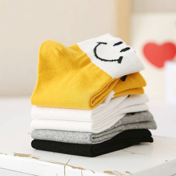 Smiley Face Assorted Ankle Sock