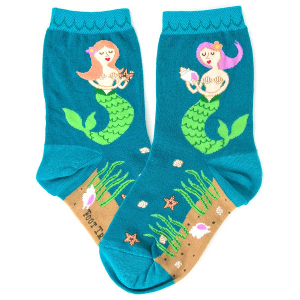 Youth Mermaid Socks: Youth 7-10 Years (Shoe Size 12-5Y)