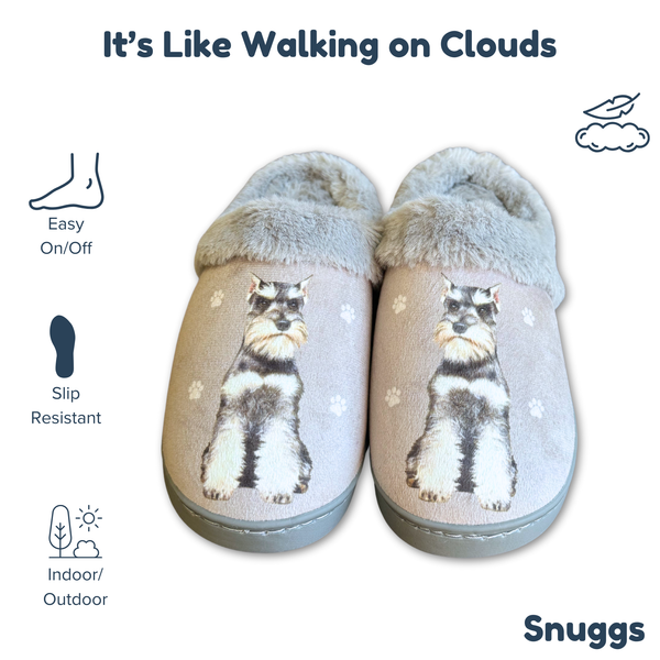 Snuggs Schnauzer Slipper - Comfy - Pet lovers: Large