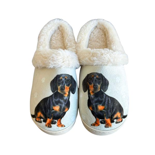 Snuggs Dachshund, Black Slipper - Comfy - Pet lovers: Small