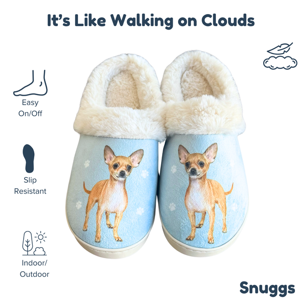 Snuggs Chihuahua, Fawn Slipper - Comfy - Pet lovers: Large