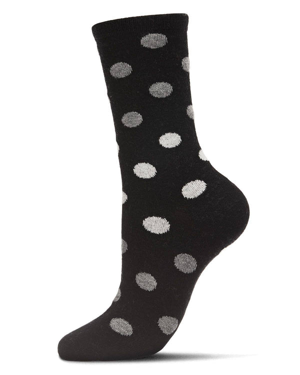 Multi Dot Cashmere Crew: Black / 9-11