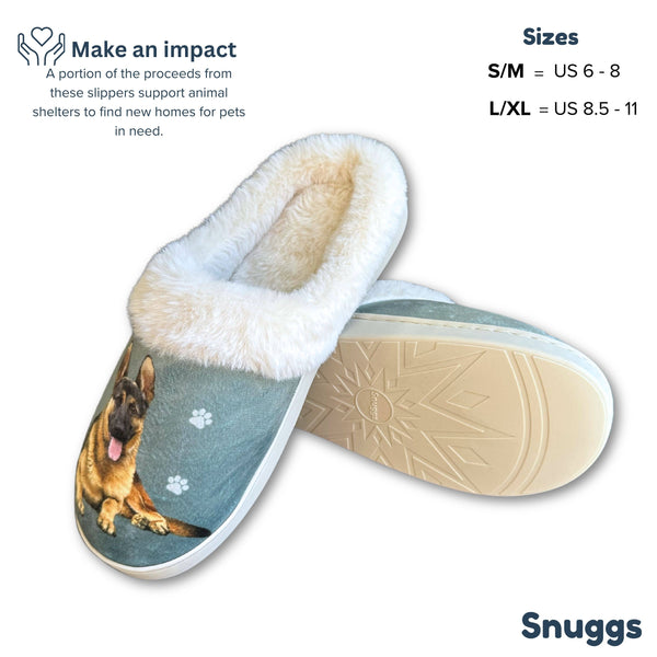 Snuggs German Shepherd Slipper - Comfy - Pet lover: Small