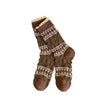 Maillard Lace Trim Crew Socks -Coffee