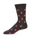 Men's Mushroom Luxuriously Soft Cashmere Crew Sock: Dark Gray Heather / 10 13