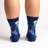 Women's Crew Sock: Moonlit Moth