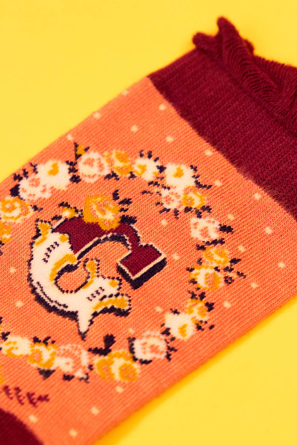A-Z Alphabet Monogram Letter Ankle Socks: G