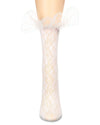 Floral Lace Ruffle Crew: White / 9-11