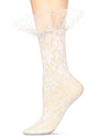 Floral Lace Ruffle Crew: White / 9-11