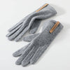 Wool-Blend Insulated Touchscreen Gloves -Grey