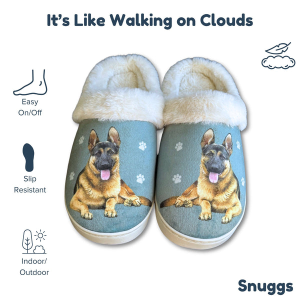 Snuggs German Shepherd Slipper - Comfy - Pet lover: Small