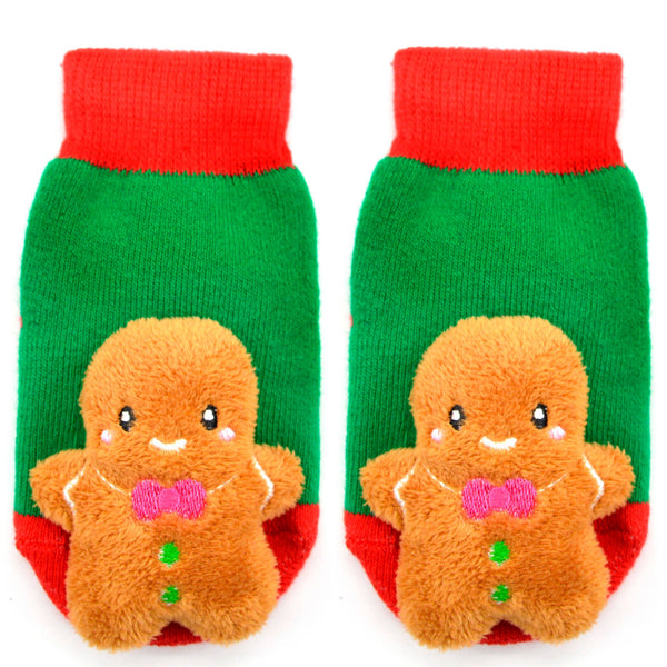 Gingerbread Christmas Boogie Toes Rattle Socks: 1 - 2 Y