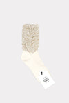 Women's Crew Layered Socks -Ivory
