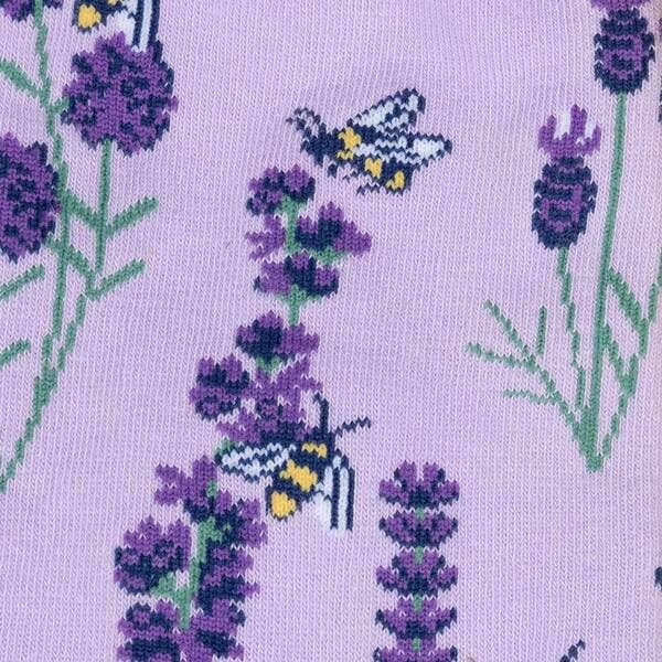 Women's Bees and Lavender Crew Sock