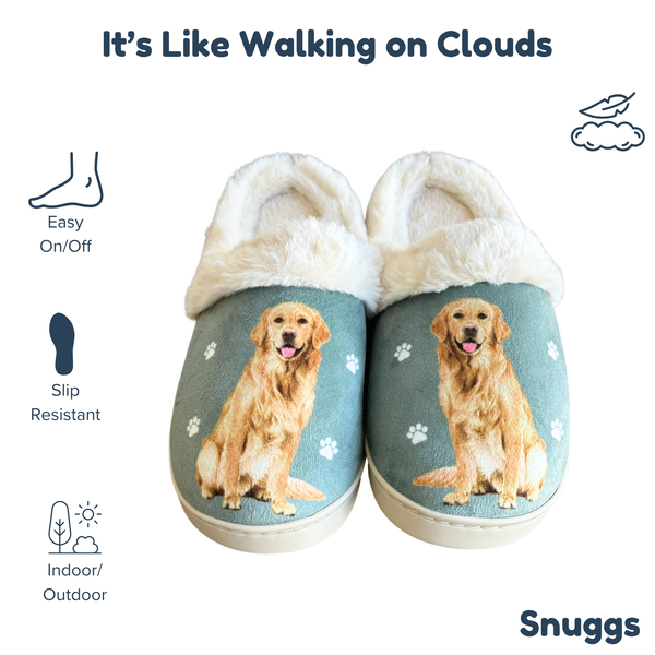 Snuggs Golden Retriever Slipper - Comfy - Pet lovers: Large