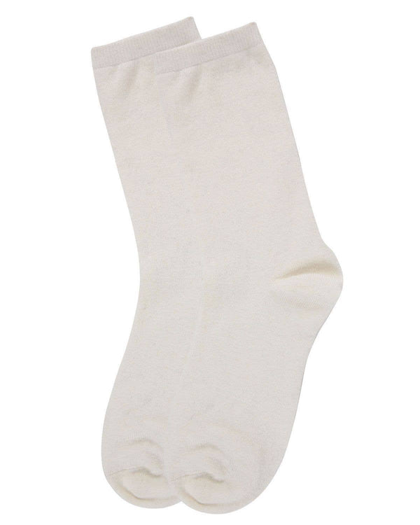 Flatknit Cashmere Crew Sock: Med Denim Heather / 9-11