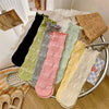Sweet Ruffle Cuff Slouch Socks -Yellow