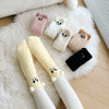 Cute Animal Print Towel Socks -BROWN BEAR / One Size