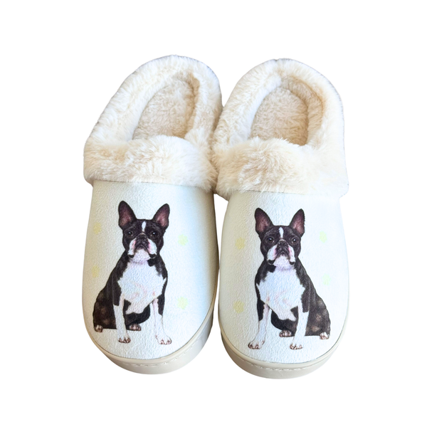 Snuggs Boston Terrier Slipper - Comfy - Pet lovers: Large