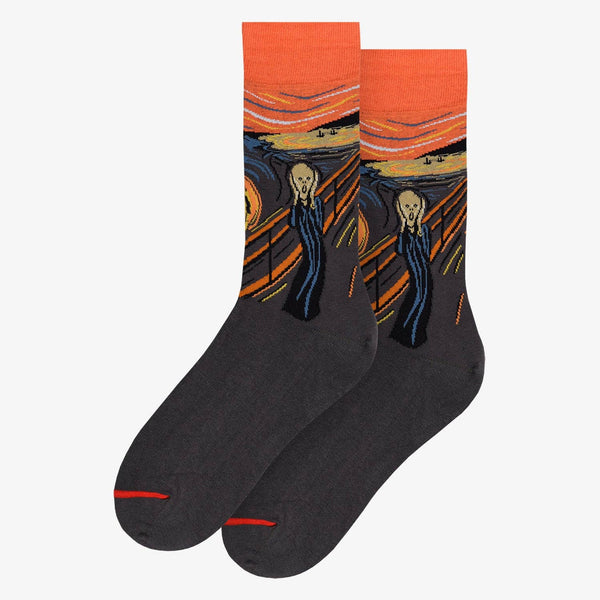 Art Socks -Edvard Munch - The Scream: Orange / EU 40-46 | UK 6 ½-11 | US 9-13½