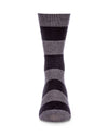 Men's Cashmere Blend Striped Crew Socks -Dark Gray Heather*