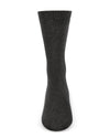 Men's Solid Luxuriously Soft Cashmere Everyday Crew Socks -Dark Gray Heather