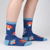 Women's Crew Sock: Mushroom Cats