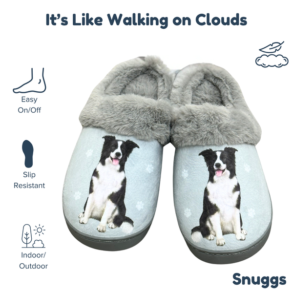 Snuggs Border Collie Slipper - Comfy - Pet lovers: Small